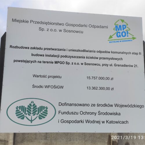 Rozbudowa zakładu przetwarzania i unieszkodliwiania odpadów komunalnych etap II