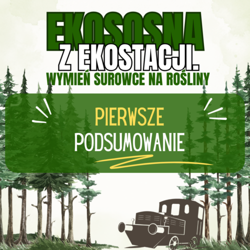 Pierwsze podsumowanie akcji „Ekososna z Ekostacji. Wymień surowce na rośliny”